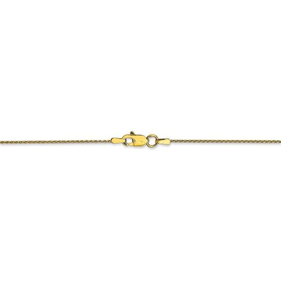 1mm 10k Yellow Gold Solid Parisian Wheat Chain Necklace, 20 Inch - Picture 4 of 8